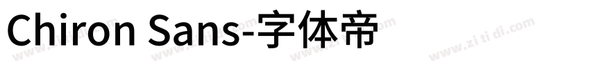 Chiron Sans字体转换